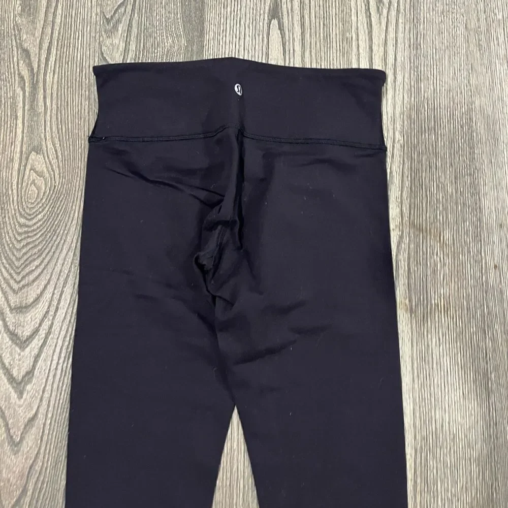 Lululemon Wunder Train Capri Leggings High Waist Pull-On Stretch Black Size 6